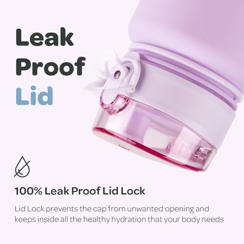 Image of Hydracy Water Bottle with Time Marker & Fruit Infuser-Gradient 32 oz | BPA Free - Leak Proof Gym Bottle with times to drink - Ideal for Fitness Sports & Outdoors