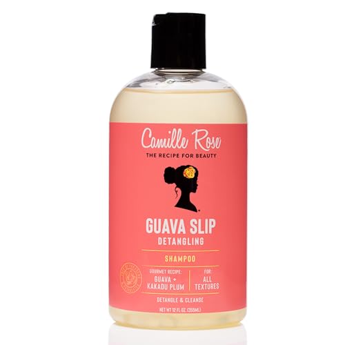 Camille Rose Guava Slip Detangling Shampoo, with Guava, Kakadu Plum and Avocado Oil to Detangle, Cleanse and Hydrate, for All Hair Textures, 12 fl oz