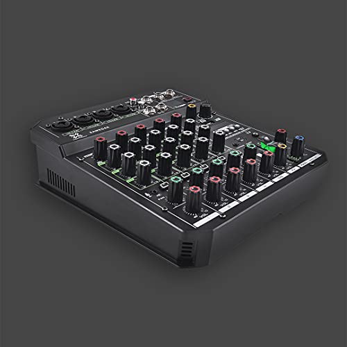 Image of Xtreme Acoustics XAMXGA6 6 Channel Professional Audio Mixer Interface with Bluetooth, MP3 Recording, Mobile Live out, AUX out and DSP Effects for Recording, Live stream, DJ Mixing, Karaoke Singing