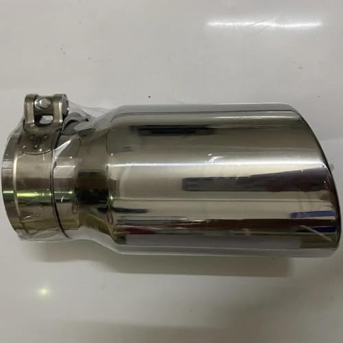 Tubo de escape coche pulido de 76mm a 101mm con silenciador de acero y terminación bend de 20cm 3