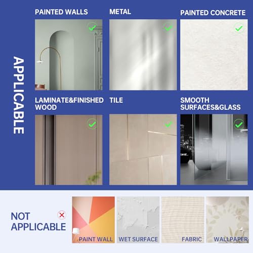 12 Pairs Large Picture Hanging Strips Heavy Duty, Damage Free Hanging Picture Hangers Kit Without Nails No Tools for Wall