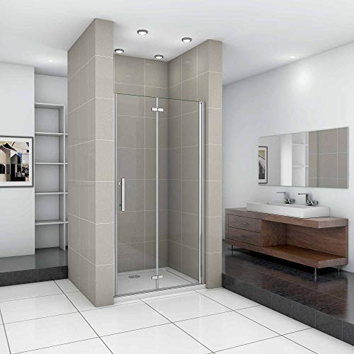 AICA porte de douche pilante et pivotante 70x185cm en 6mm verre anticalcaire AICA porte de douche en niche