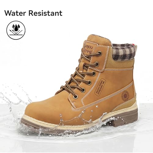 Image of ANJOUFEMME Outdoor Hiking Boots for Women Waterproof - Womens Ankle Boots Lightweight Snow Winter Boots for Trekking Walking