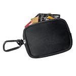 2-Piece Mini Pouch with Carabiner Clip, Unisex Small Organizer Case for Electronics, Makeup, and Accessories (Black) - Image 3