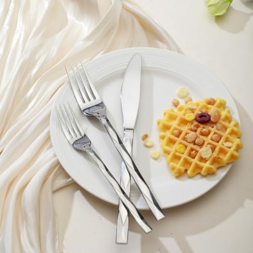 30-Piece 18/0 Silverware Set, Stainless Steel Flatware Cutlery Set for 6 - image 9