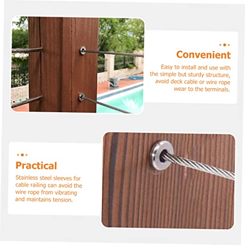 Manchons inoxydable pour garde-corps câble accessoire railing terrasse bois - 5