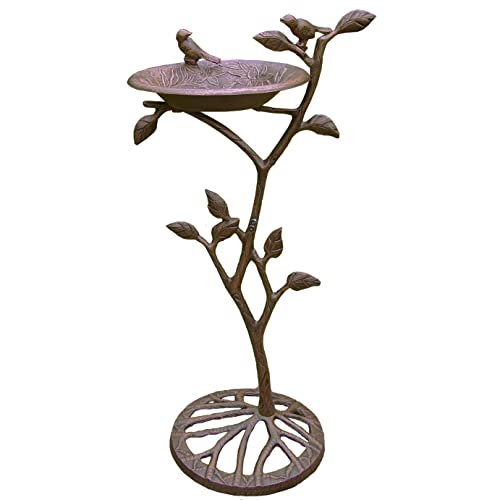 Image of Oakland Living Meadow Bird Bath, Antique Bronze