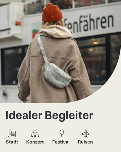 JOHNNY URBAN Bauchtasche Damen & Herren Grün - Ben - Gürteltasche aus für Alltag, Festival & Sport - Hochwertige Hip Bag Crossbody Tasche - Wasserabweisend