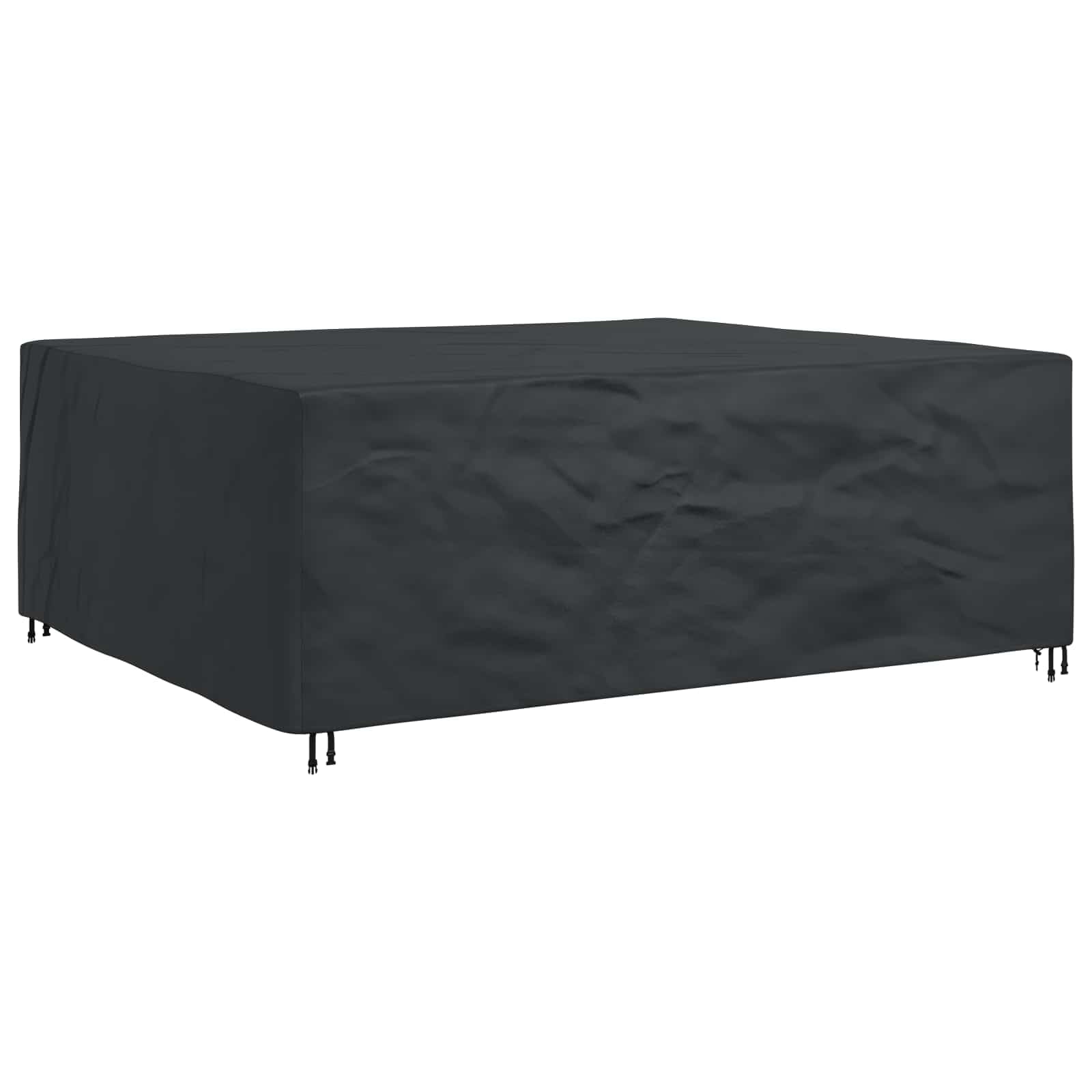 Knerpwd 600D Oxford Fabric Waterproof Furniture Cover Plain Black 300 X 250 X 70 Cm For Indoor Outdoor Use