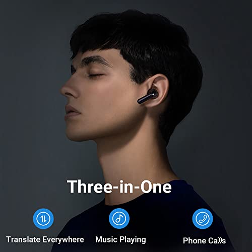 Timekettle M3 Language Translator Earbuds, Two-Way Translator Device with APP for 40 Languages Online, Voice Translator for Exploring Expat Life Freely, Compatible with iOS & Android (Online Version)