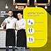 ROTANET Long Server Apron Black with 3 Pockets Bistro Half Aprons for Men Women Waiter Waitress Chef 28 Inch Waterproof