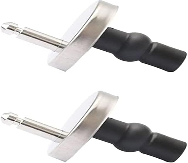 2 Pcs Toilet Seat Hinges Fixings, Toilet Seat Fittings Top Fix Blind Hole with Expanding Rubber Screws and 50mm Base for Home Office Restroom
