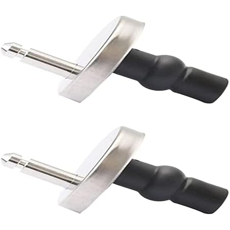 Qancekoo 4-Pack Universal Toilet Seat Hinges Screws – Stainless Steel & Rubber Top Mounting Hardware, Black, Fits 14-16mm Holes, Non-Slip Rubber Expansion