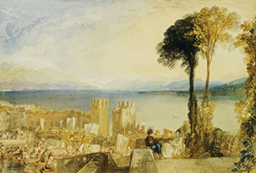 Cuadro de paisaje Arona Lago Maggiore para decorar un comedor elegante con arte clasico