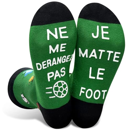 Chaussettes Unisexe Rigolotes Humour 39-46 Coton Fantaisie,Un Cadeau Original Pour Anniversaire, Noël et La Saint (FR/ES, Numérique, 39, 46, Taille normale,...