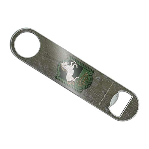 Lord of the Rings The Prancing Pony Stainless Steel Vinyl Covered Flat Bartender Speed Bar Bottle Opener