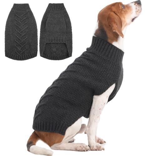 IECOii Hundepullover,Weihnachten Sweater FüR Hunde,Warmer Hunde Pullover FüR MittelgroßE GroßE Extra GroßE Hund,Hundemantel Fleece Hundepulli Wintermantel Hund,Winter Hunde Kleidung,Hund Sweatshirt