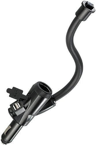 NavGear Schwanenhals-Navi-Halterung für 12-Volt-Buchse, 2X USB, 1x 12/24 Volt Cover