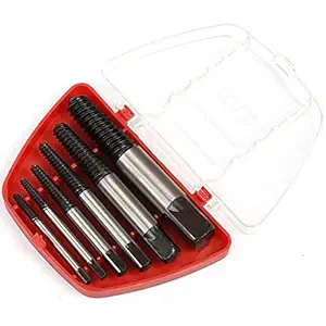 PENS 6PCS Screw Extractor Easy Out Set Drill Bits, Guide Broken Damaged Bolt Remover Tools Kit Set 3-9mm