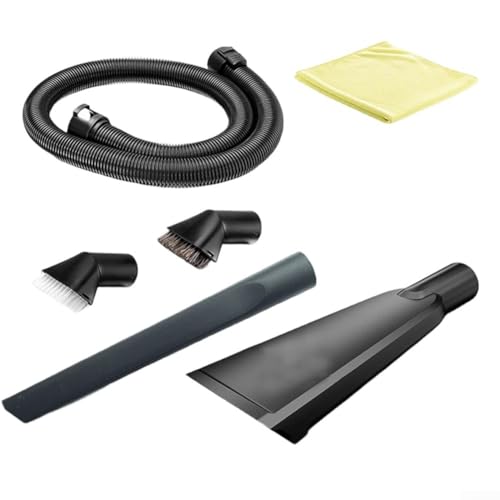 Juego de limpieza interior de coche para aspiradora Karcher en seco y húmedo, kit de 6 piezas con manguera de 1,5 m y cepillos, asientos de limpieza profunda para alfombrillas de salpicadero
