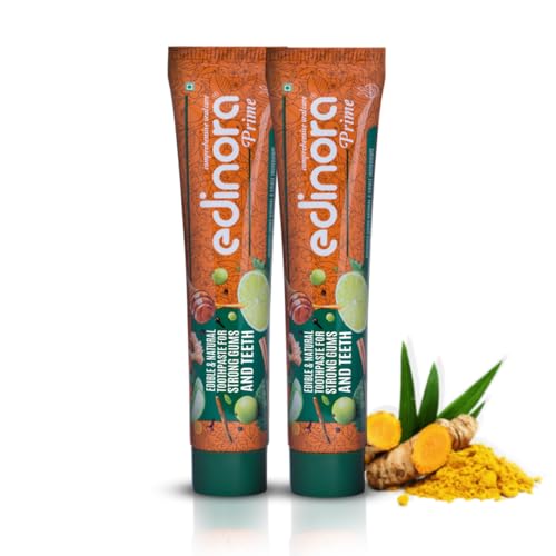 Prime 90g*2 | Pack of 2 Edible Toothpaste | No SLS, Parabens, Artificial Colours, flavours, sweeteners | Safe and natural