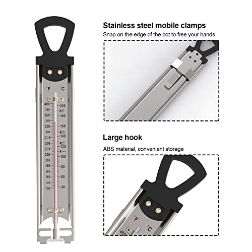 Candy And Deep Fry Thermometer With Pot Clip,Timer, Pack Of 3 #TOP1