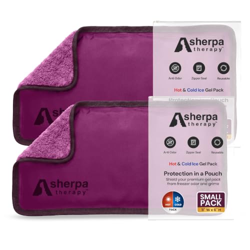 Image of Small Soft Ice Packs for Injuries Reusable - Hot and Cold Flexible Gel Ice Packs Reusable for Ankle, Hand, Wrist, Head Pain Relief - 5 inch x 10 inch - 2PK - Purple