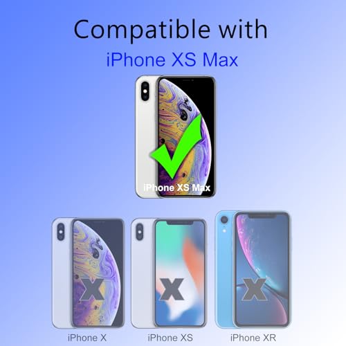 Image of FanTEK Phone Case Compatible with iPhone Xs Max 6.5 Inch, Magnetic Case Clear Protective Bumper Hard Back Cover