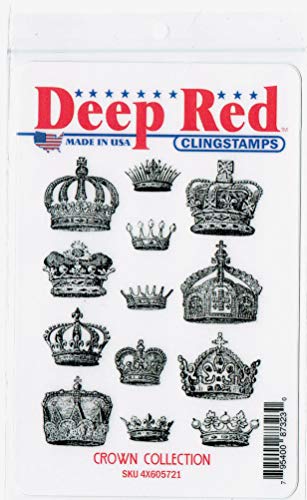 Deep Red Stamps Crown Collection Rubber Cling Stamp 3 X 4 Inches #TOP24