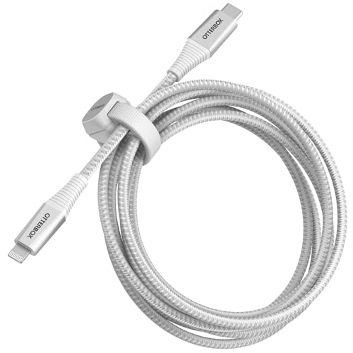 OtterBox Premium Pro Fast Charge Lightning to USB-C Cable 2m - Ghostly Past (White)
