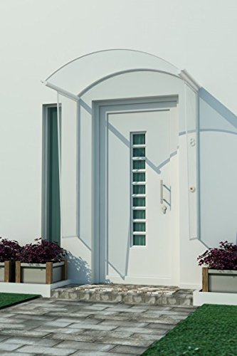 Preisvergleich Produktbild Angel Vordach Überdachung Haustürdach Türdach 1,70x1,20m mit Seitenschutz Transparent Haustürdach Pultvordach