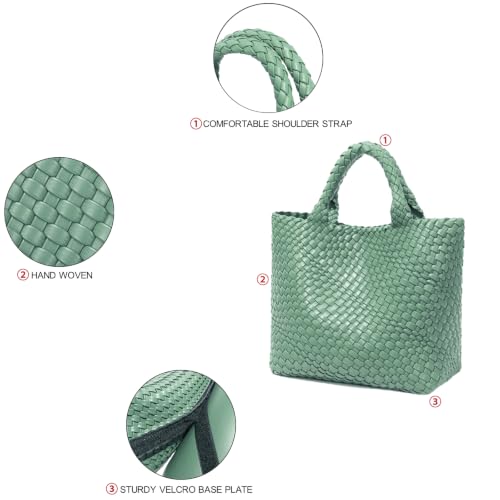 Image of JINMANXUE Fashion Woven Bag Shopper Bag Travel Handbags and Purses Women Tote Bag Large Capacity Shoulder Bags