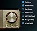 BentMax FM Radio with Bluetooth Retro Bluetooth Speaker Vintage Radio with SD/USB Memory Music Player Function, Wireless Streaming from Smartphone, Up to 10 Hours Playback (Walnut)