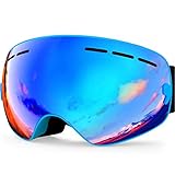 Zionor Lagopus X Mini Kids Snowmobile Snowboard Skate Ski Goggles with 100% UV Protection Anti-Fog Detachable Wide Angle Double Panoramic Lens for Youth