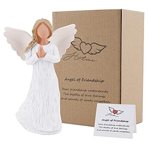 Figura de ángel de la oración tallada a mano Cover