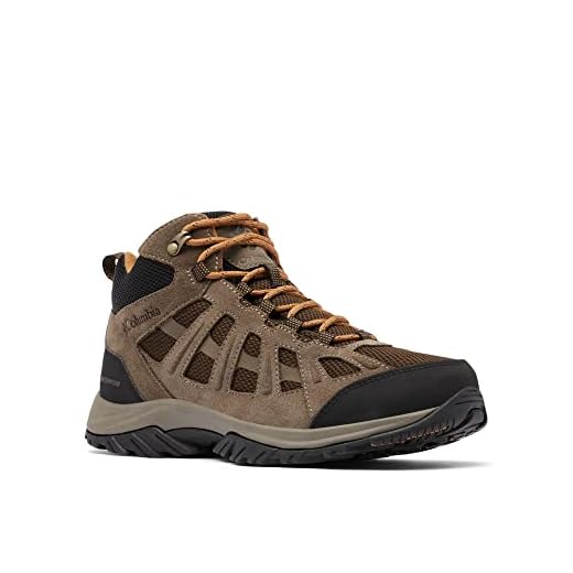 Columbia Redmond 3 Mid Waterproof (vattentät) ankelhöga Vanderingskängor för Herr, Brun (Cordovan/Elk), 44 EU