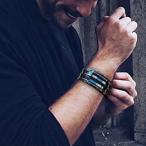 Image of ADSBIAOYE Men's and Women's Watches Fashion Creative Double Matrix Binary LED Waterproof Stainless Steel Watch