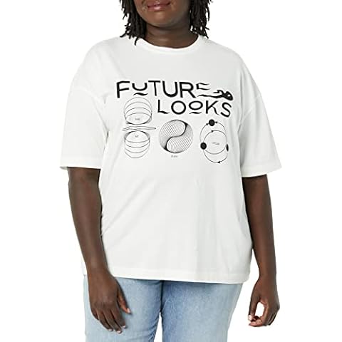 Amazon Essentials Camiseta Oversize Mujer Marfil/Negro Cover