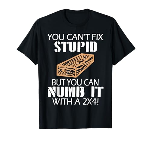 You Can't Fix Stupid But You Can Numb It with A 2x4 Funny T-Shirt