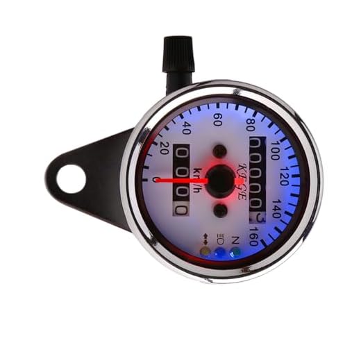 Motorcykelmätare, hastighetsmätare, universalsignal dubbel digital display LED-bakgrundsbelysning (silver)