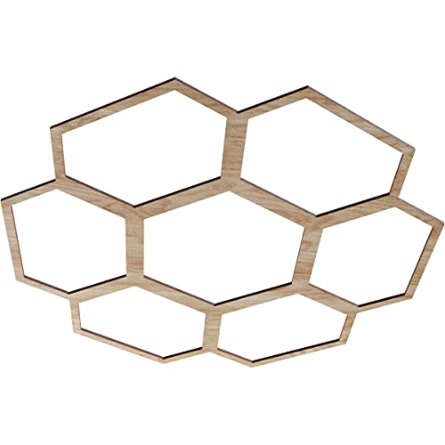 Image of Ekena Millwork 30 inchOD x 10 1 /2 inchID x 3 /8 inchT Florin Wood Fretwork Pierced Ceiling Medallion, Red Oak