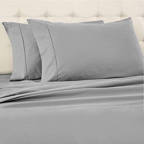 Image of Bhoomi Impex Microfiber Pillow Covers Pack of 2, 1800 Series Soft & Smooth Pillowcases, Light Grey, 20 x 30 Inch