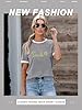 Dresswel Womens T-Shirt Cute Funny Smile Face Graphic Print Tee Shirts Summer Tops(Grey, L) #1