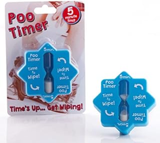 Boxer Gifts Novelty Poo Timer | Time Your Toilet Trips | Funny Joke Birthday, Christmas, Secret Santa Gift for Husbands, Dads and Other Men, Blue, 8.5 x 8.5 x 3.5cm