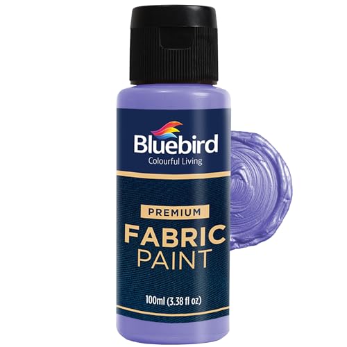 BLUEBIRD Fabric Paint Victorian Purple 3.4 Fl Oz Permanent Fabric Paints for Clothes Furniture Upholstery