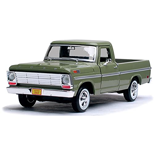 Motor Max 1969 Ford F-100 Pickup, Green - Motormax Premium American 79315-1/24 Scale Diecast Model Car - Thumbnail 2