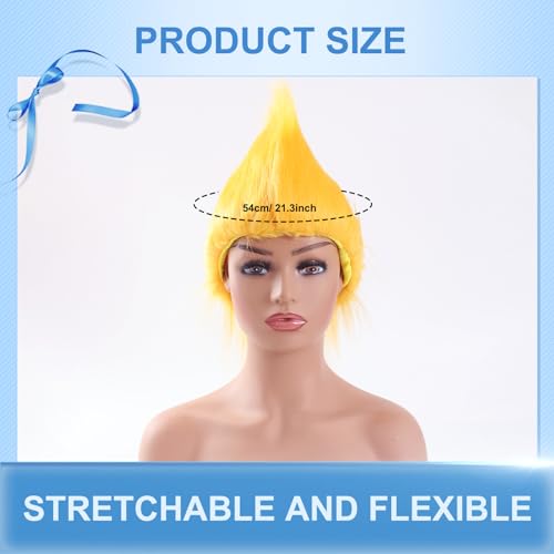 Image of Yellow Wigs for Women Funny Silly Wig for Halloween Costume Cosplay and Party