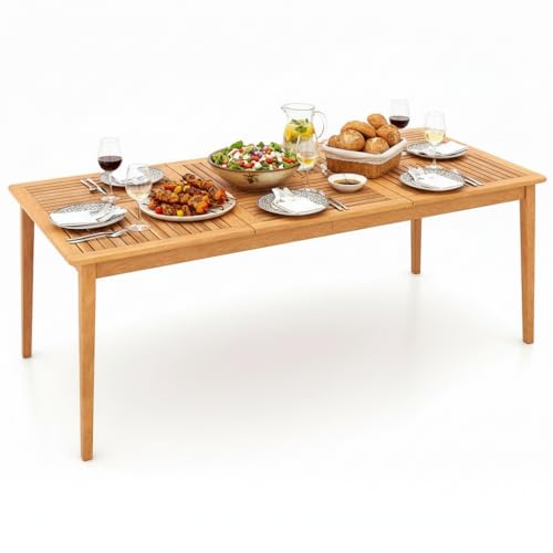 Tangkula 8-Person Outdoor Acacia Wood Dining...