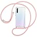 Produktbild mtb more energy® Handykette kompatibel mit Xiaomi Redmi Note 8T (6.3'') - rosa - Smartphone Hülle zum Umhängen - Anti Shock Strong TPU Case