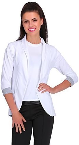 FUTURO FASHION Giacca Donna Con Decorazione A Cascata E Paillettes – Blazer Elegante Con Tasche, Taglie UK 8-14, Ft2175